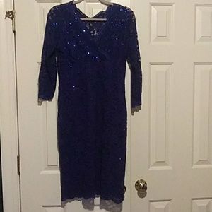 Womens blue cocktail dress